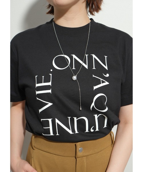 palm RICHE(ポームリシュ)の「プリントロゴTシャツ(Tシャツ/カットソー・レディース・ブラック/ワイン/オフホワイト・M)」の16枚目の写真