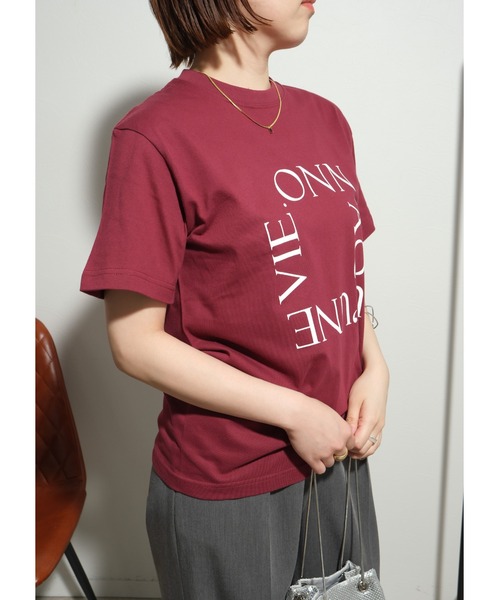 palm RICHE(ポームリシュ)の「プリントロゴTシャツ(Tシャツ/カットソー・レディース・ブラック/ワイン/オフホワイト・M)」の21枚目の写真