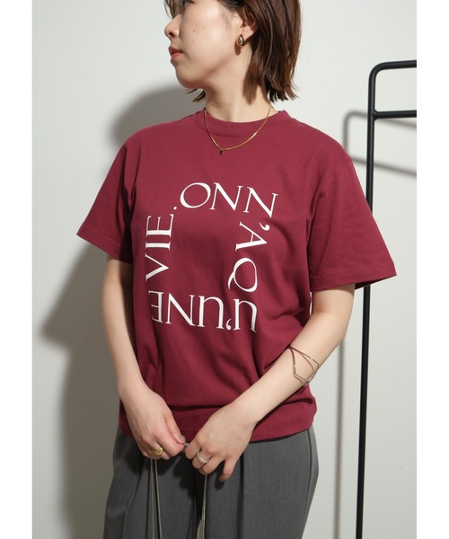 palm RICHE(ポームリシュ)の「プリントロゴTシャツ(Tシャツ/カットソー・レディース・ブラック/ワイン/オフホワイト・M)」の20枚目の写真