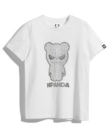 HIPANDA（ハイパンダ）の「(HIPANDA ハイパンダ) 男女兼用 ベーシック  ハイパンダ メンズ ラインストーン ロゴ  Tシャツ（Tシャツ/カットソー）」