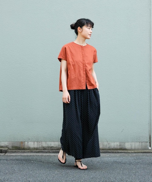 かぐれ（カグレ）の「コットンリネンクロップドブラウス（シャツ