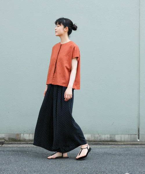 かぐれ（カグレ）の「コットンリネンクロップドブラウス（シャツ