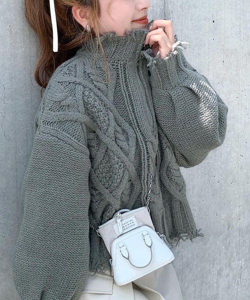 セール】【mily bilet】大人カジュアルに遊び心を。ダメージハーフ