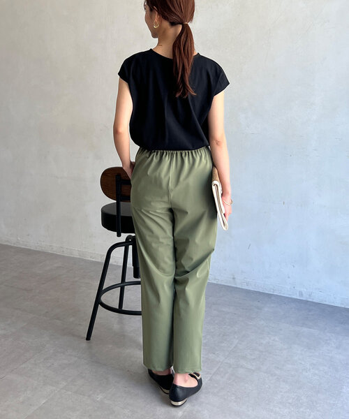 Chez toi（シェトワ）の「フレンチスリーブロゴTシャツ（Tシャツ/カットソー・レディース・ブラック/カーキ/オフホワイト/オレンジ・FREE）」の17枚目の写真