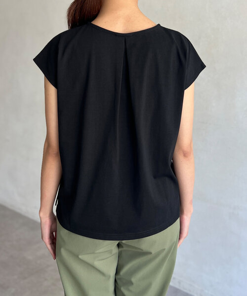 Chez toi（シェトワ）の「フレンチスリーブロゴTシャツ（Tシャツ/カットソー・レディース・ブラック/カーキ/オフホワイト/オレンジ・FREE）」の15枚目の写真