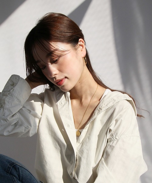 abaskdesign(アバスクデザイン)の「金属アレルギー対応 シンプルフープステンレスピアス(ピアス(両耳用)・レディース・ゴールド/シルバー・FREE)」の7枚目の写真