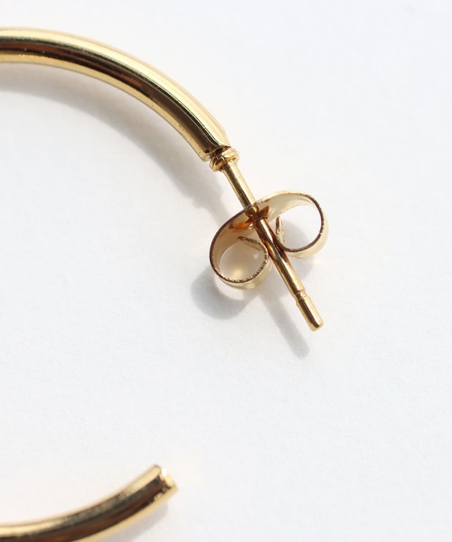 abaskdesign(アバスクデザイン)の「金属アレルギー対応 シンプルフープステンレスピアス(ピアス(両耳用)・レディース・ゴールド/シルバー・FREE)」の9枚目の写真