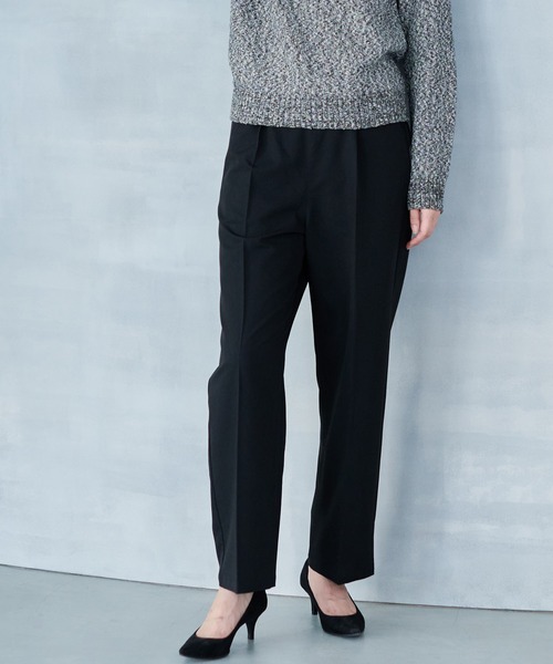 Arnold Palmer（アーノルドパーマー）の「ツイル タックパンツ（その他パンツ・レディース・ブラック/ライトブラウン・S/M/L）」の9枚目の写真