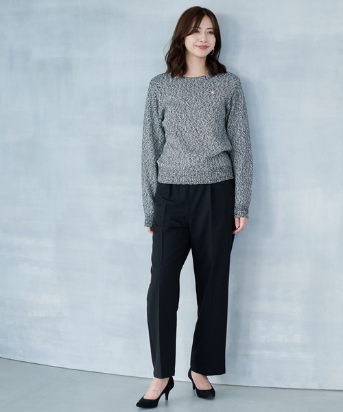 Arnold Palmer（アーノルドパーマー）の「ツイル タックパンツ（その他パンツ・レディース・ブラック/ライトブラウン・S/M/L）」の11枚目の写真