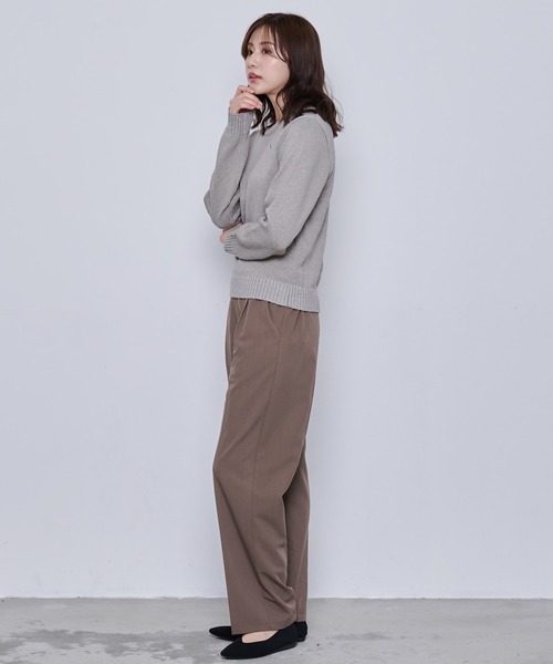 Arnold Palmer（アーノルドパーマー）の「ツイル タックパンツ（その他パンツ・レディース・ブラック/ライトブラウン・S/M/L）」の14枚目の写真