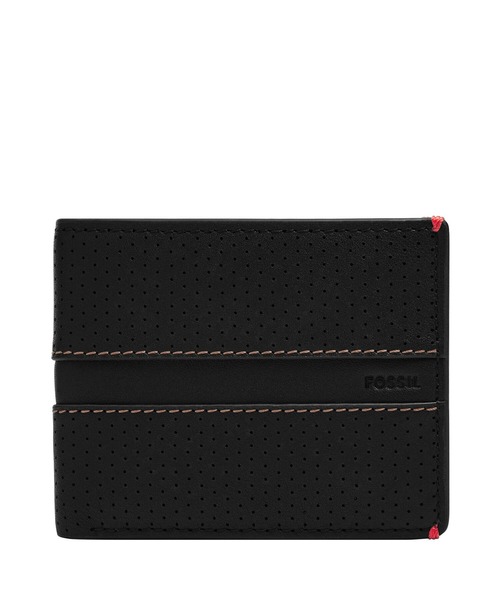 フォッシル 二つ折り財布 メンズ レザー ブラックML4657001