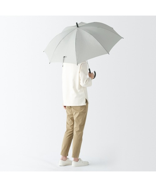 無印良品(ムジルシリョウヒン)の「晴雨兼用 しるしのつけられる傘 傘60cm(長傘・レディース・ライトグレー・60cm)」の9枚目の写真
