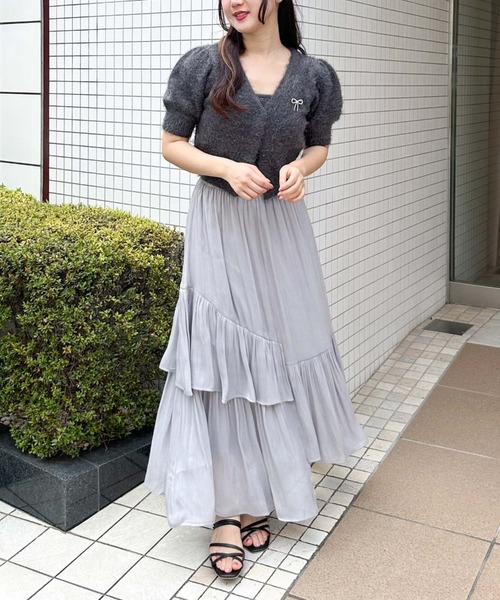 archives（アルシーヴ）の「シャイニーアシメティアードスカート（スカート・レディース・ブラウン/グレー/ブラック/アイボリー/オレンジ・MEDIUM）」の20枚目の写真