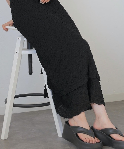 Reurie'(レウリィ)の「プラットフォームトングサンダル/platform tong sandal ビーチサンダル 厚底 リカバリーサンダル カジュアル Y2K ストリート 韓国 フェイクレザー 黒 ブラック(サンダル・レディース・ブラック・SMALL/MEDIUM/LARGE)」の5枚目の写真
