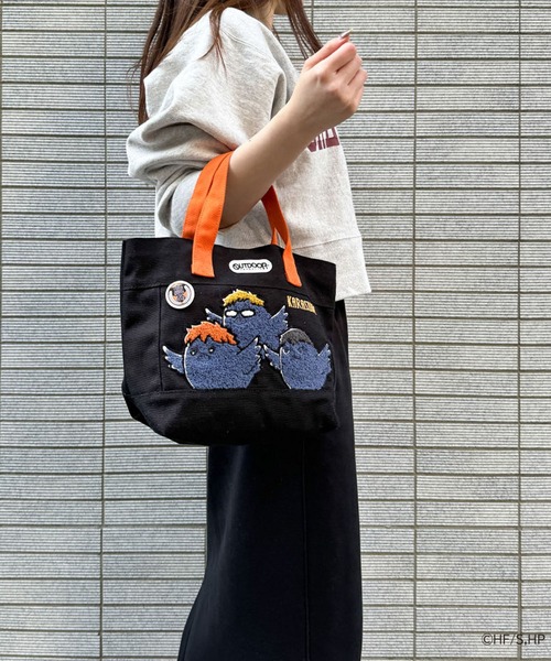 OUTDOOR PRODUCTS(アウトドアプロダクツ)の「ハイキュー!!×OUTDOOR PRODUCTS ミニトートバッグ さがら刺繍(トートバッグ・レディース・ブラック・FREE)」の1枚目の写真