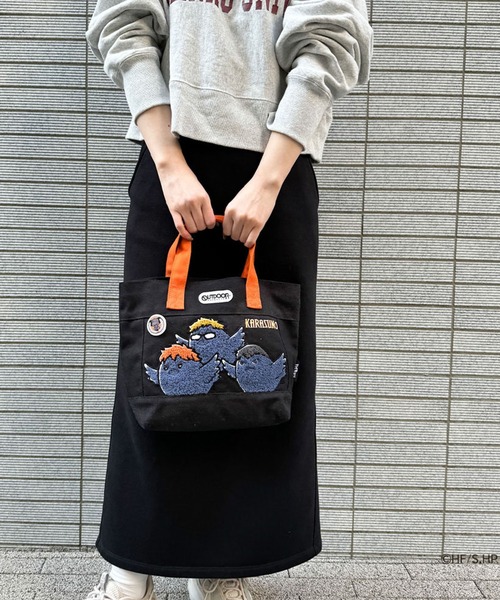 OUTDOOR PRODUCTS(アウトドアプロダクツ)の「ハイキュー!!×OUTDOOR PRODUCTS ミニトートバッグ さがら刺繍(トートバッグ・レディース・ブラック・FREE)」の2枚目の写真