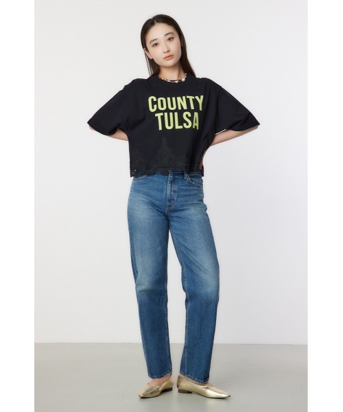 RODEO CROWNS WIDE BOWL（ロデオクラウンズワイドボウル）の「ヘムレーストップス（Tシャツ/カットソー・レディース・オフホワイト/ブラック/カーキ/サックスブルー・FREE）」の22枚目の写真
