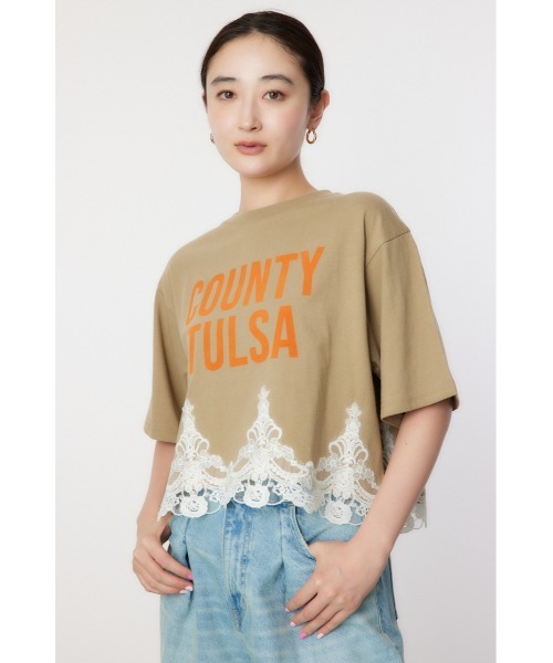 RODEO CROWNS WIDE BOWL（ロデオクラウンズワイドボウル）の「ヘムレーストップス（Tシャツ/カットソー・レディース・オフホワイト/ブラック/カーキ/サックスブルー・FREE）」の20枚目の写真