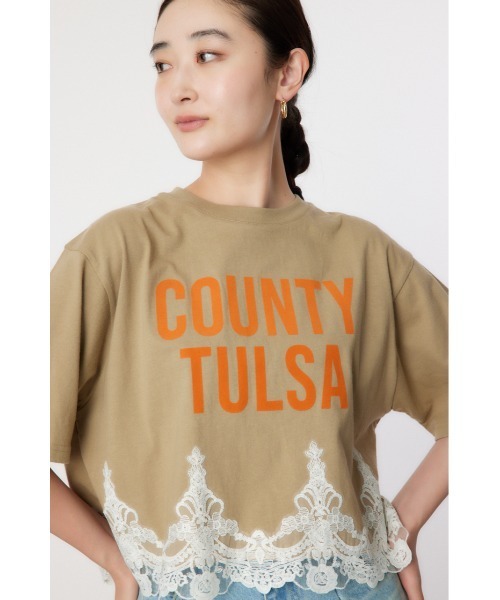 RODEO CROWNS WIDE BOWL（ロデオクラウンズワイドボウル）の「ヘムレーストップス（Tシャツ/カットソー・レディース・オフホワイト/ブラック/カーキ/サックスブルー・FREE）」の19枚目の写真