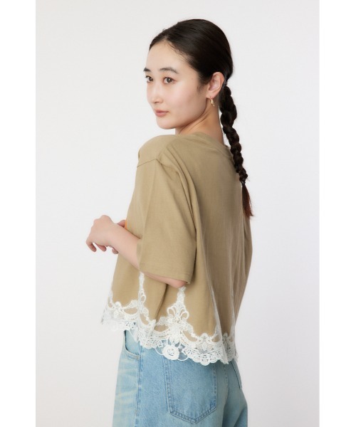 RODEO CROWNS WIDE BOWL（ロデオクラウンズワイドボウル）の「ヘムレーストップス（Tシャツ/カットソー・レディース・オフホワイト/ブラック/カーキ/サックスブルー・FREE）」の18枚目の写真