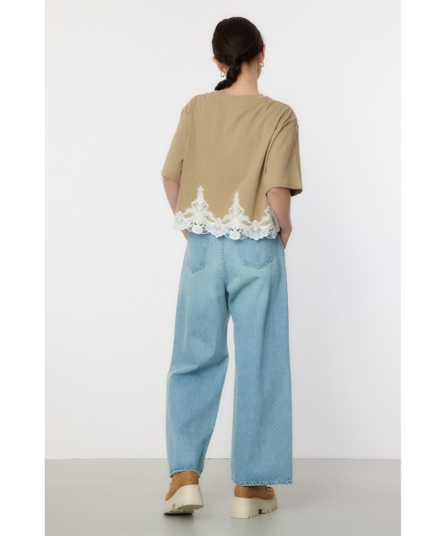RODEO CROWNS WIDE BOWL（ロデオクラウンズワイドボウル）の「ヘムレーストップス（Tシャツ/カットソー・レディース・オフホワイト/ブラック/カーキ/サックスブルー・FREE）」の15枚目の写真