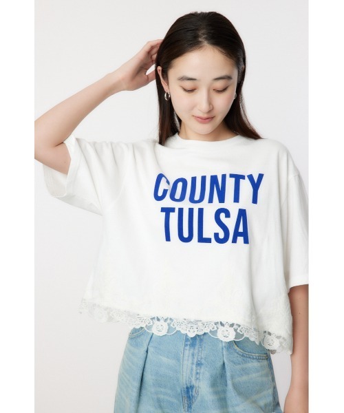 RODEO CROWNS WIDE BOWL（ロデオクラウンズワイドボウル）の「ヘムレーストップス（Tシャツ/カットソー・レディース・オフホワイト/ブラック/カーキ/サックスブルー・FREE）」の14枚目の写真
