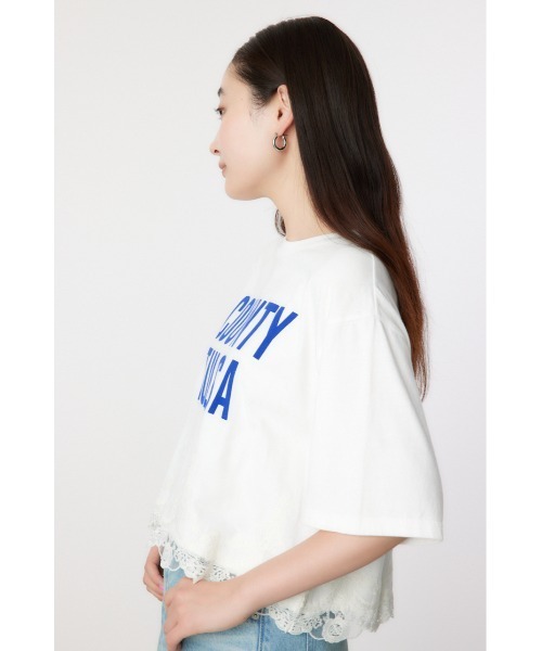 RODEO CROWNS WIDE BOWL（ロデオクラウンズワイドボウル）の「ヘムレーストップス（Tシャツ/カットソー・レディース・オフホワイト/ブラック/カーキ/サックスブルー・FREE）」の13枚目の写真