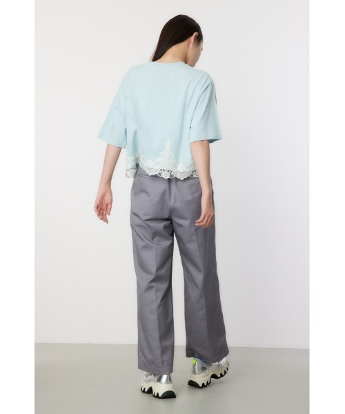 RODEO CROWNS WIDE BOWL（ロデオクラウンズワイドボウル）の「ヘムレーストップス（Tシャツ/カットソー・レディース・オフホワイト/ブラック/カーキ/サックスブルー・FREE）」の5枚目の写真