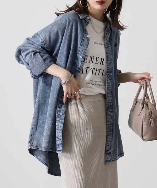 FUNALIVE(ファンアライブ)の「6oz denim one point embroidery loose shirt / 6ozデニム ワンポイント刺繍 ルーズシャツ unisex(シャツ/ブラウス・メンズ・ブラック系その他/ブラック/ネイビー・M/L)」の13枚目の写真
