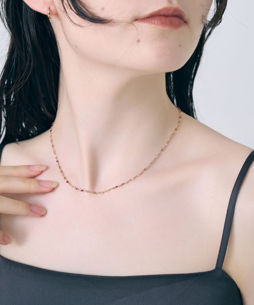 Phoebe（フィービィー）の「【金属アレルギー対応】スパークリングペタルネックレス/サージカルステンレス（ネックレス・レディース・ピンクゴールド/イエローゴールド/シルバー・FREE）」の21枚目の写真