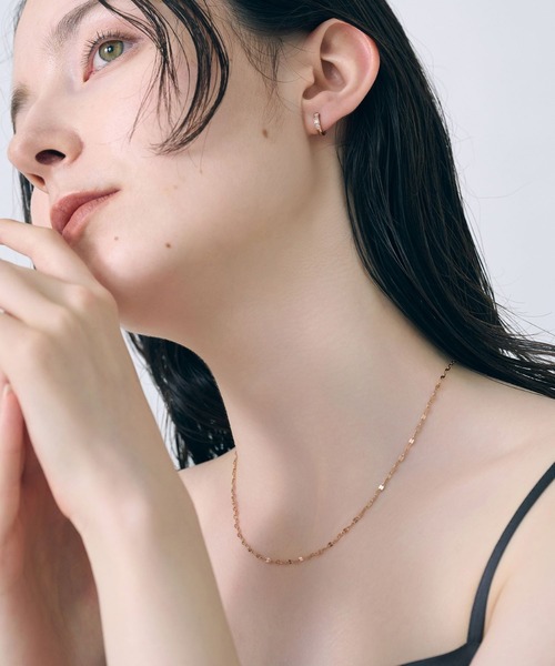 Phoebe（フィービィー）の「【金属アレルギー対応】スパークリングペタルネックレス/サージカルステンレス（ネックレス・レディース・ピンクゴールド/イエローゴールド/シルバー・FREE）」の22枚目の写真