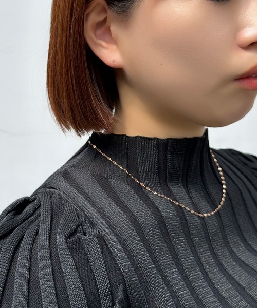 Phoebe（フィービィー）の「【金属アレルギー対応】スパークリングペタルネックレス/サージカルステンレス（ネックレス・レディース・ピンクゴールド/イエローゴールド/シルバー・FREE）」の6枚目の写真