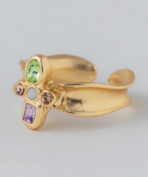 ANU(アヌ)の「Echidna’s cross ring - エキドナクロスリング(リング・レディース・シルバー/ゴールド・9-10/13-14/11-12)」の1枚目の写真