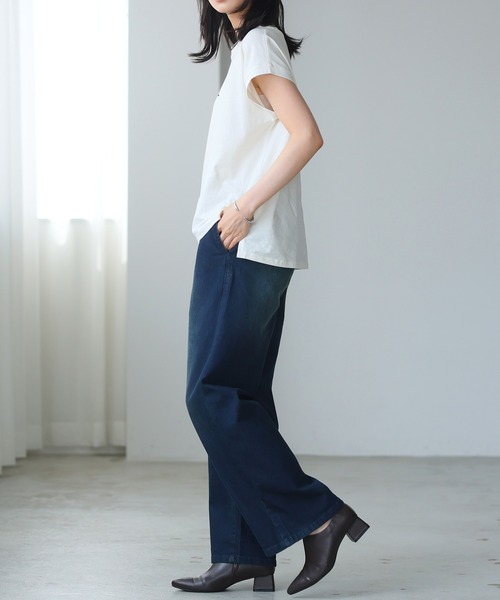itto...(イット)の「【着心地革命デニム】ウエストリブ切替デニムパンツ(デニムパンツ・レディース・ワンウォッシュ/ネイビー・M/XL/XXL/L)」の6枚目の写真