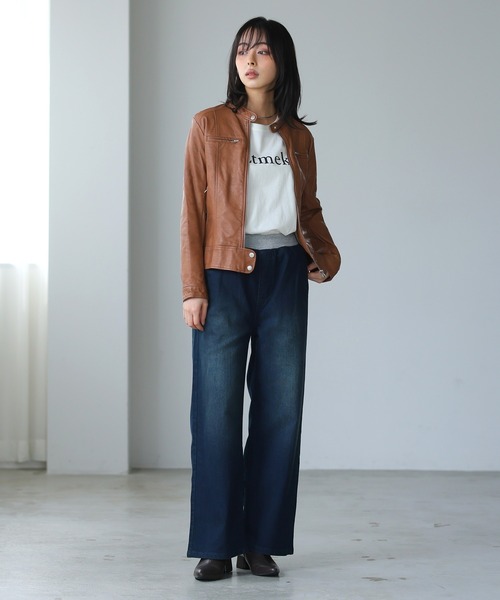 itto...(イット)の「【着心地革命デニム】ウエストリブ切替デニムパンツ(デニムパンツ・レディース・ワンウォッシュ/ネイビー・M/XL/XXL/L)」の7枚目の写真
