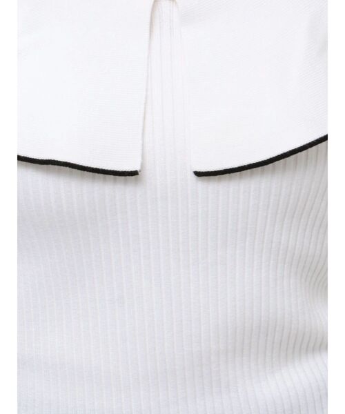 MERCURYDUO（マーキュリーデュオ）の「オープンショルダーラッフルニット（ニット/セーター・レディース・チャコールグレー/オフホワイト/ライトブルー/その他1・FREE）」の15枚目の写真