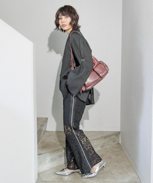 PAGEBOY（ページボーイ）の「レースサイドキリカエパンツ（その他パンツ・レディース・オフホワイト/ブラック・FREE）」の17枚目の写真