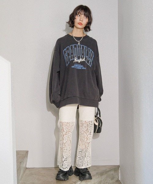 PAGEBOY（ページボーイ）の「レースサイドキリカエパンツ（その他パンツ・レディース・オフホワイト/ブラック・FREE）」の8枚目の写真