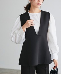 Pierrot | ブラウスセットペプラムベスト(ベスト)