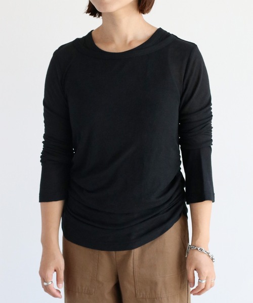 cepo（セポ）の「【セットアイテム】&【マルチウェイ】シアーアンサンブルプルオーバー（Tシャツ/カットソー・レディース・ブラック/グレー/グリーン・M）」の4枚目の写真