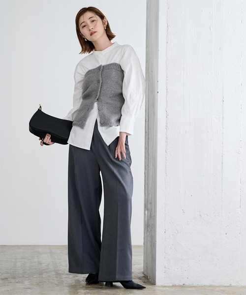 UR'S（ユアーズ）の「釦付ニットビスチェ（キャミソール・レディース・チャコール/ネイビー・S/M/L）」の7枚目の写真