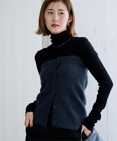 UR'S（ユアーズ）の「釦付ニットビスチェ（キャミソール・レディース・チャコール/ネイビー・S/M/L）」の13枚目の写真