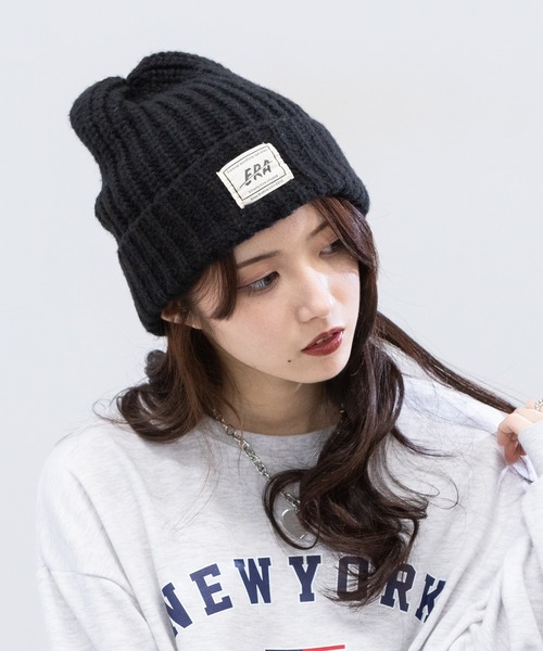 セール】ワッペン付き ニット帽（ニットキャップ/ビーニー）｜pumpkin