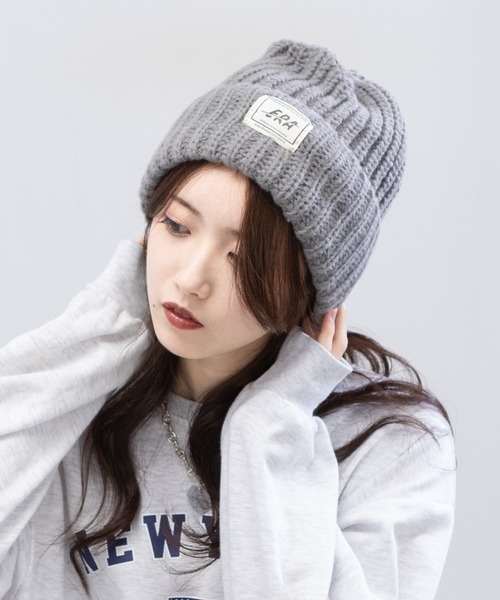 セール】ワッペン付き ニット帽（ニットキャップ/ビーニー）｜pumpkin