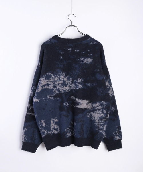 フェザーヤーン アブストラクト柄 ルーズサイズ シャギーニット（ニット/セーター）｜WESTSEA（ウエストシー）
