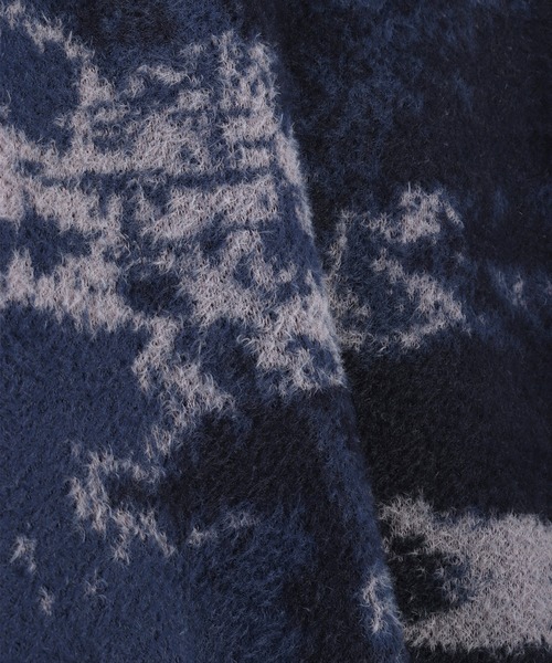 フェザーヤーン アブストラクト柄 ルーズサイズ シャギーニット（ニット/セーター）｜WESTSEA（ウエストシー）