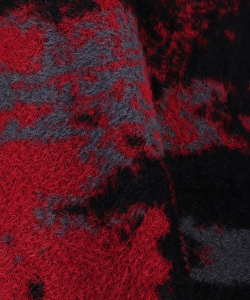 フェザーヤーン アブストラクト柄 ルーズサイズ シャギーニット（ニット/セーター）｜WESTSEA（ウエストシー）