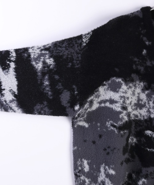 フェザーヤーン アブストラクト柄 ルーズサイズ シャギーニット（ニット/セーター）｜WESTSEA（ウエストシー）