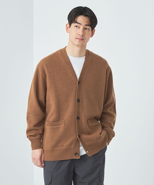 green label relaxing(グリーンレーベルリラクシング)の「ハミルトンラム Vネック カーディガン(カーディガン/ボレロ・メンズ・グレー/ダークブラウン/ベージュ/ネイビー・S/M/L/XL)」の6枚目の写真