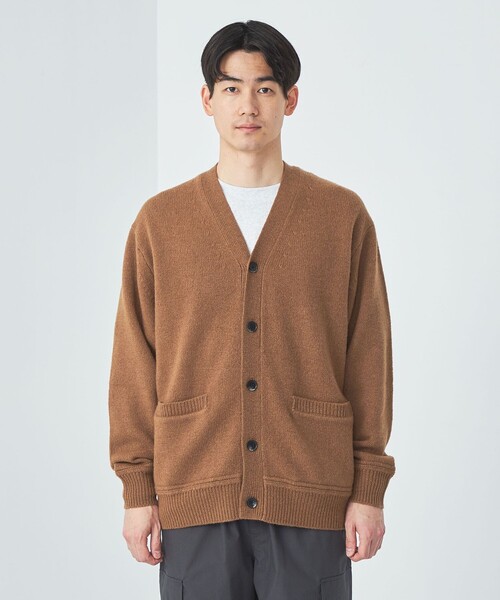 green label relaxing(グリーンレーベルリラクシング)の「ハミルトンラム Vネック カーディガン(カーディガン/ボレロ・メンズ・グレー/ダークブラウン/ベージュ/ネイビー・S/M/L/XL)」の13枚目の写真